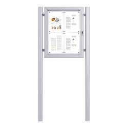 Schaukästen auf Standpfosten - 4xDIN A4
