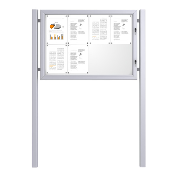 Free Standing Noticeboard Basic – 8xDIN A4