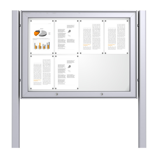 Free Standing Noticeboard Maxi Case – 8xDIN A4