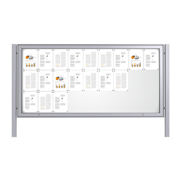 Free Standing Noticeboard Maxi Case – 27xDIN A4