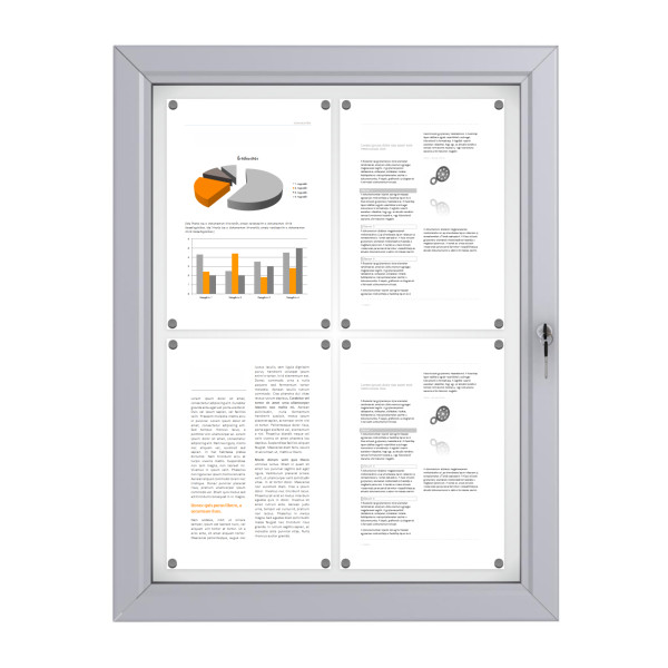 RAL Coloured Notice Board – 4xDIN A4 - BASIC