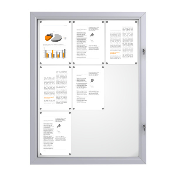 RAL Coloured Notice Board – 9xDIN A4 - BASIC